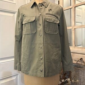 Treasure & Bond Women’s Khaki Utility Jacket XS Safari Utility Style LagenLayer